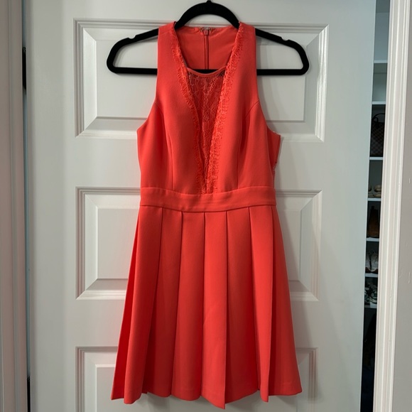 BCBGeneration Dresses & Skirts - Beautiful Coral Dress with Lace detailing